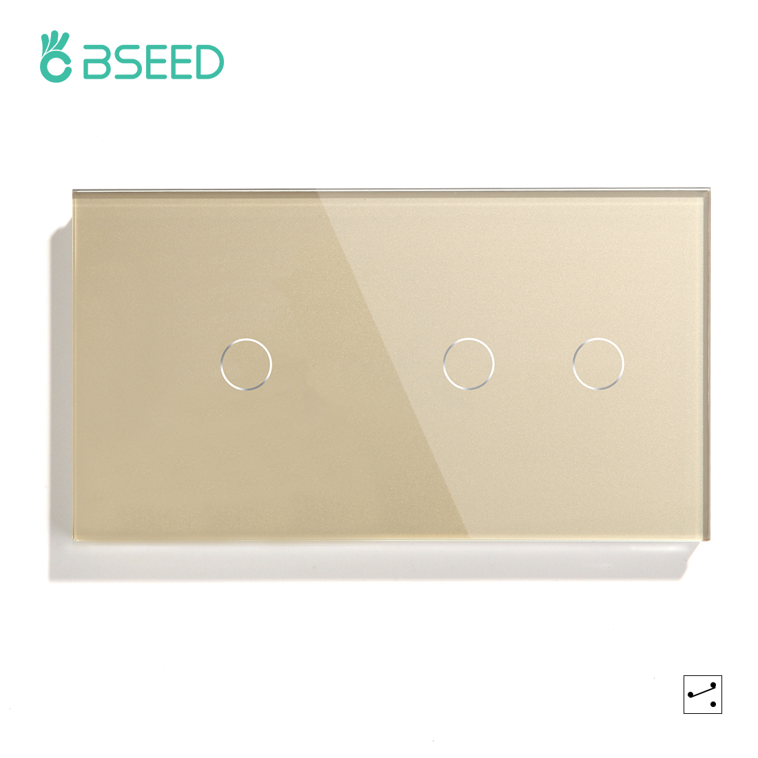 Bs00040 Panel Za Sm Switch Bseed Staklo 1 G Sa 2 G Zlatni